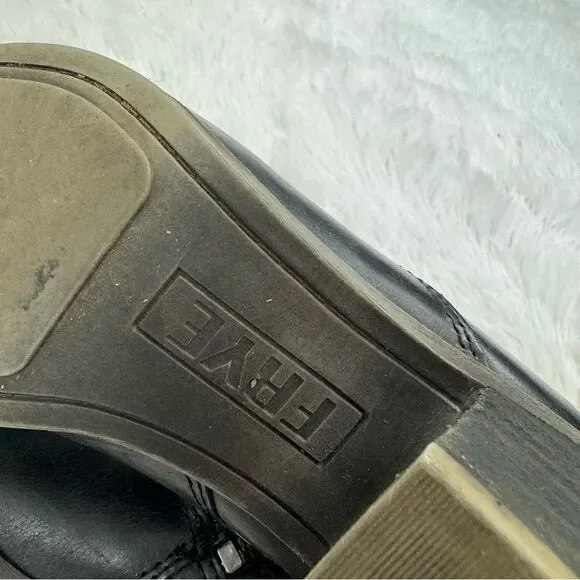 Frye Jennifer Almond Toe Zipper Leather Ankle Boots - Picture 9 of 10